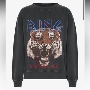 Anine Bing iconic tiger sweatshirt. Washed black size Small.